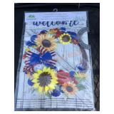 Welcome Burlap Garden Flag Welcome Burlap Garden Flag