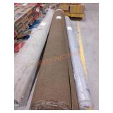 Roll of Commercial Carpet Brown, Unknown Amount