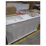 60"W x 19"D x 35"H Double Sink Vanity