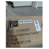 30" Green Sink Base Cabinet