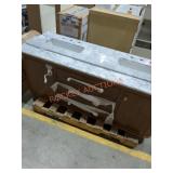 60" x 22" x 23" Double Sink Free Standing Vanity