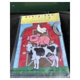 Stacked Farm Animals Garden Flag Stacked Farm Animals Garden Flag