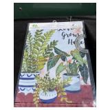 Love Grows Here Garden Flag Love Grows Here Garden Flag