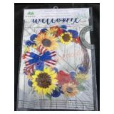 Welcome Burlap Flag Welcome Burlap Flag