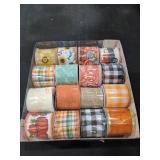Box Lot Assorted Autumn Ribbon Box Lot Assorted Autumn Ribbon