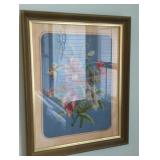Framed Floral Needlepoint