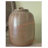 hand made large pottery canister