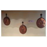 Copper Bird Wall Hangings
