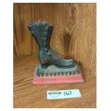 Vintage Cast Iron Boot Door Stop