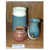 Signed & Stamped Pottery Vases
