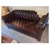 Maroon Faux Leather Couch