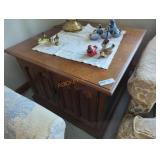 28"W × 21"H Side Table w Storage