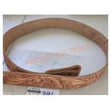hand tooled leather belt