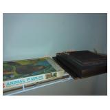 Puzzle & Picture Frame Shelf Lot