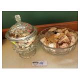Clear Glass & Seashells Lot