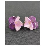 Denton Fine Bone China Screw Back Earrings