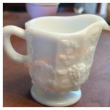Westmoreland Milk Glass Creamer/Sugar + Vase