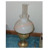 vintage brass oil lamp