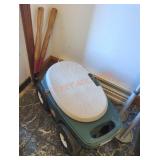 Outdoor garden stool and clippers