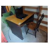 37"W × 25"D × 31"H Desk and chair