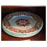 Four Bohemian Butterfly Plates