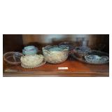 Misc Glass Dish Shelf Lot
