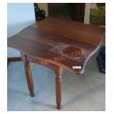 35" x35" Fold-Top Wood Side Table