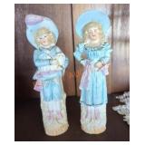 Vintage Bisque Victorian Women Figurines