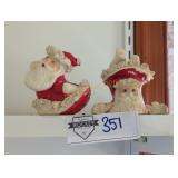 Vintage porcelain speghetti Christmas santas