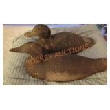 Pair of Wooden Carved Ducks