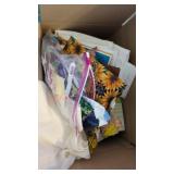 misc. sewing and fabric tote lot