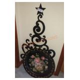Metal Decor Tree and Floral Tray