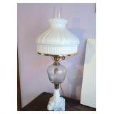 Vintage Aladdin Crystal and milk glass lamp