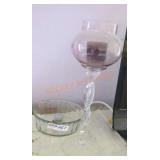 Pair of Glass Candle Holders
