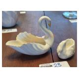 Two Lenox Swans