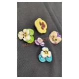 Vintage pansy pin lot