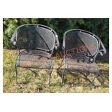 Pair of outdoor metal chairs