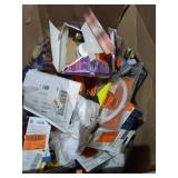 Box Lot Assorted Items, Lights, Gloves, Light