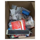 Box Lot Assorted Items, Alarm Clock, Insulation