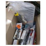 Box Lot, Paint pan , Sink Drains, Ridgid Faucet