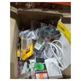 Box Lot Assorted Items, Nails, Gloves, Stud