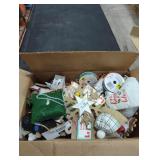 Box Lot of Assorted Christmas Items