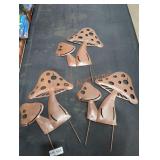 (3) Metal Mushroom Ground Stakes