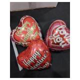 Box of Valentine Stick Balloons, Hearts