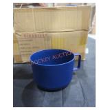 (6) Large Blue Plastic Mugs