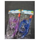 (2) Adult Assorted Snorkel Swim Masks