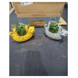 (2) Assorted Artificial Hanging Plant