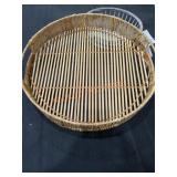Woven metal and wire serving trays
