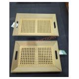 (2) Assorted Size Decrotive Trays