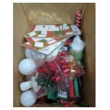 Box Lot of Assorted Christmas Items